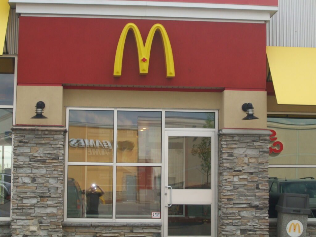 Stucco and stonework job on a MacDonalds