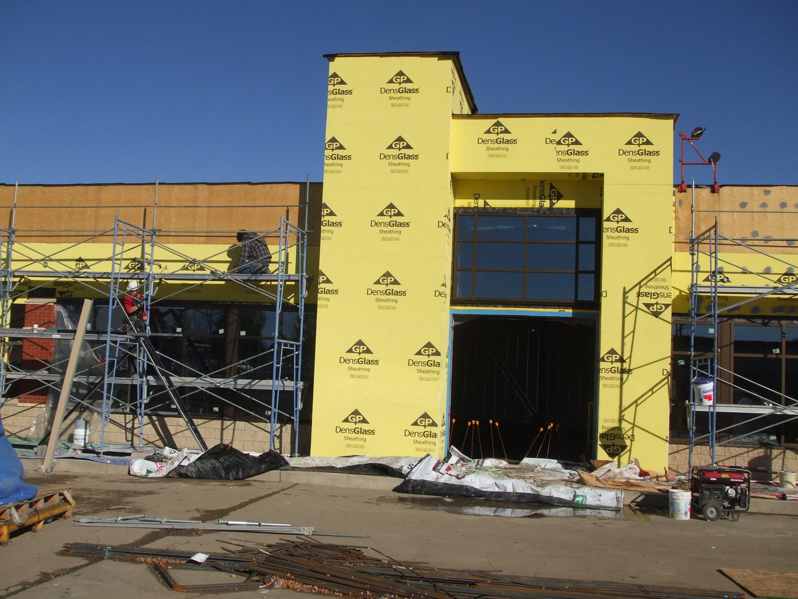 New building ready for stucco